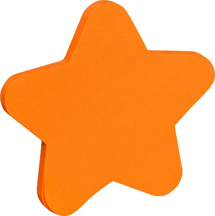 Donau Self-adhesive notepad, 1x50 sheets, star shape, orange