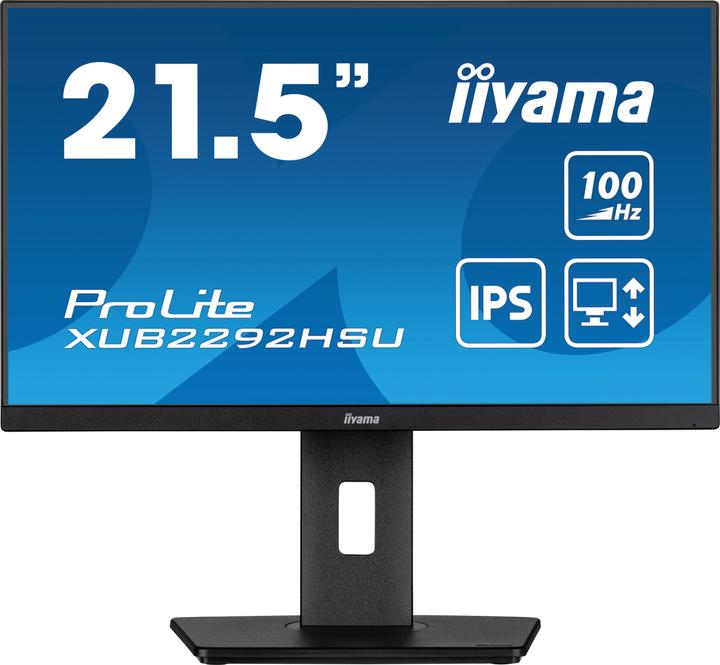 Produktbild iiyama XUB2292HSU-B6 54,61cm 21,5Zoll ETE IPS FHD 100Hz 250cd/m2 0.4ms HDMI DP USB-HUB 4x3.2 Speaker (1920 x 1080 Pixel, 22")