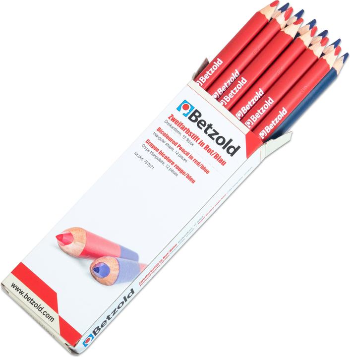 Produktbild Betzold Zweifarbstift in Rot/Blau (12x)