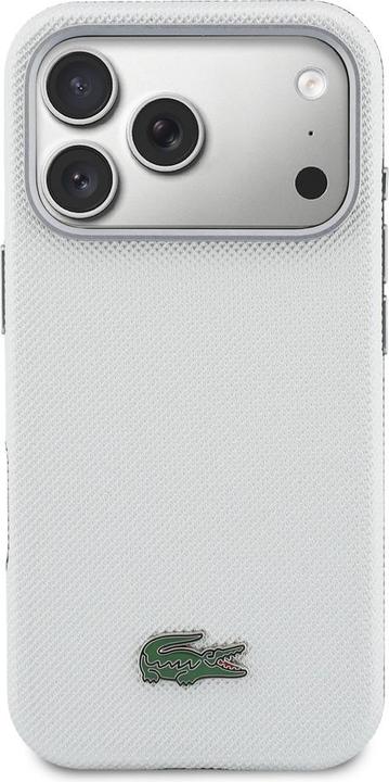 Produktbild Lacoste Case Semi Wrap Petit Pique MagSafe for iPhone 17 Pro Max light grey (Apple iPhone 17 Pro Max)