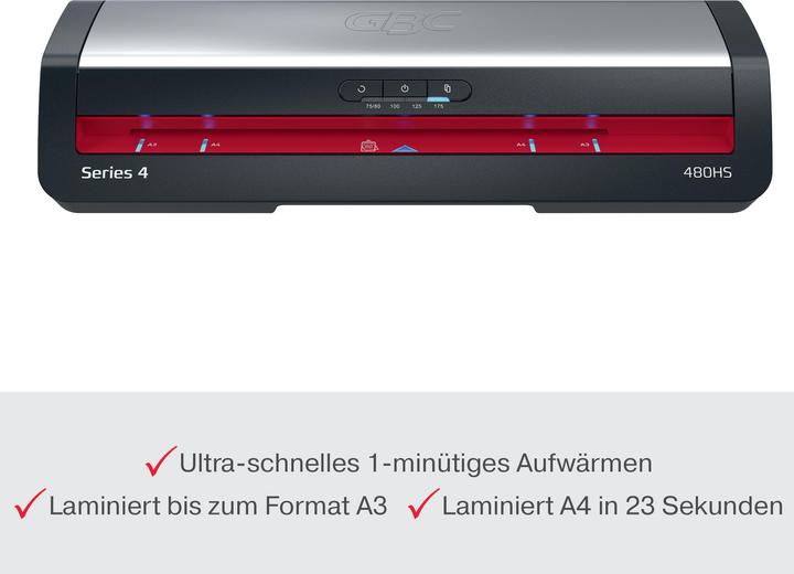 Actual product image GBC Laminiergerät 480HS (75 - 175 µm, A3)