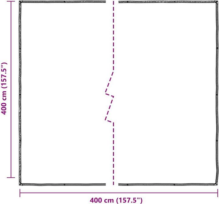 Actual product image vidaXL transparente Plane (4 x 4 m)