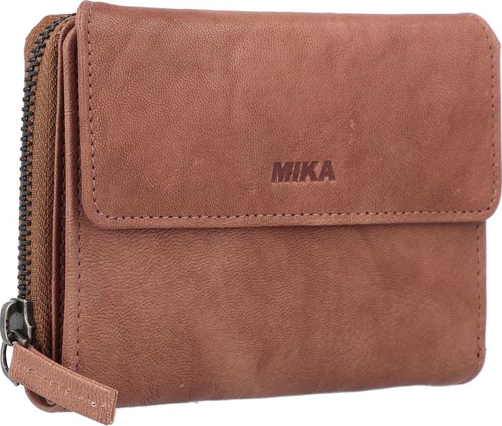 Actual product image Mika Ladies' wallet, made of leather, colour: grey-brown