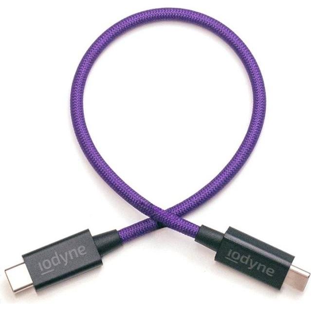 Iodyne 0.3m USB4 / Certified Thunderbolt 40 Gb/s Braided Cable - Purple (0.30 m, USB 4.0), Cavo USB