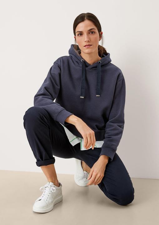 Produktbild s.Oliver Sweatshirt Hoodie mit Bluseneinsatz (M)