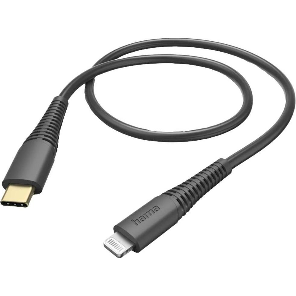 Hama USB-Kabel, USB-C - Lightning, 1,5 m, Schwarz (1.50 m, USB 2.0), USB Kabel