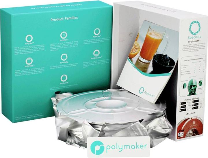 Actual product image Polymaker PJ01004 PolySmooth Filament polishable 1.75 mm 750 g Coral Red 1 pc. (PVB, 1.75 mm, 750 g, Red)