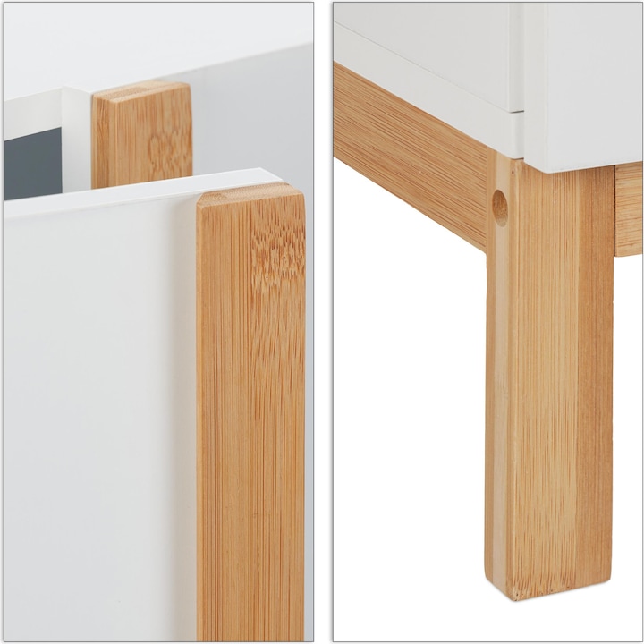Actual product image Relaxdays Bathroom Floor Cabinet, 2 Shelves (60 x 30.5 x 60.5 cm)