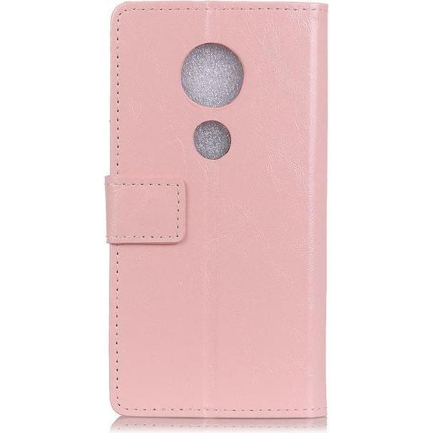 Thumbnail - MU Classic Crazy Horse Leder Bookcover Series (Motorola Moto G7 Play), Smartphone Hülle, Pink