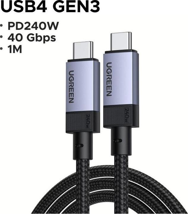 Image du produit Ugreen USB C — USB C (1 m, USB 4.0, 240 W)