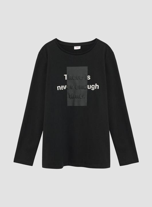 Produktbild S.Oliver T-Shirt Jersey-Longsleeve mit gummiertem 3D-Print (158, 164)