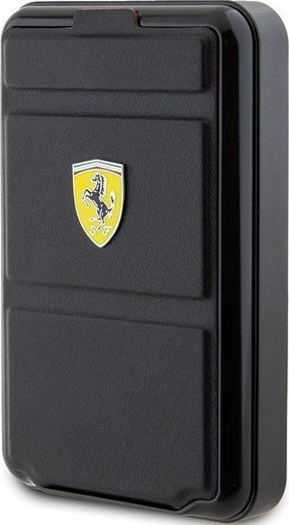 Actual product image Ferrari Powerbank Bezprzewodowy 15W FEPB10MSPLEK 10000 mAh z funkcją standu czarny/black Metal Logo (10000 mAh, 15 W)