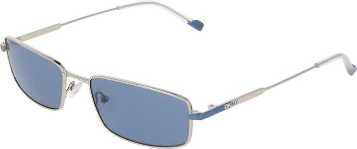 Actual product image DKNY Women's Sunglasses Silver with Solid Blue Lens