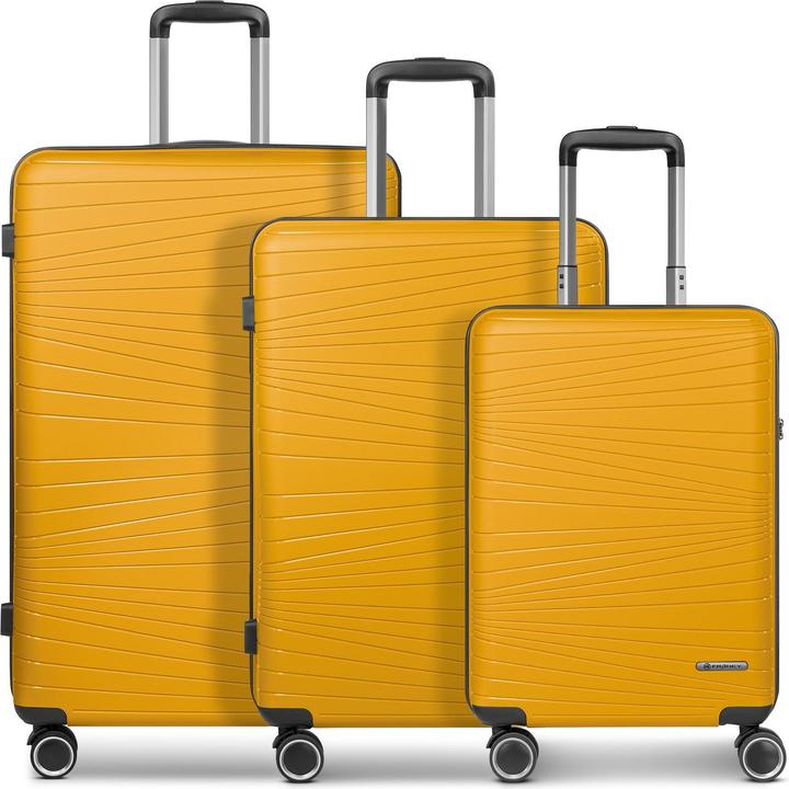 Immagine prodotto Franky Dallas 3.0 4 Rollen Kofferset 3-teilig mit Dehnfalte (188 l)