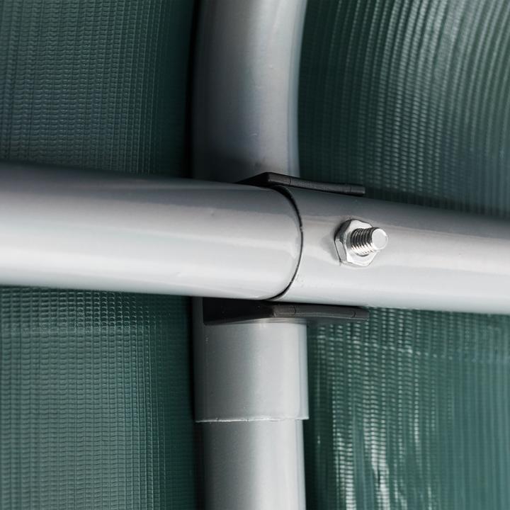 Actual product image Toolport Zeltgarage ca. 3,3 x 6,2 m PREMIUM Carport PE 600 N Plane Unterstand Lagerzelt Garage in dunkelgrün