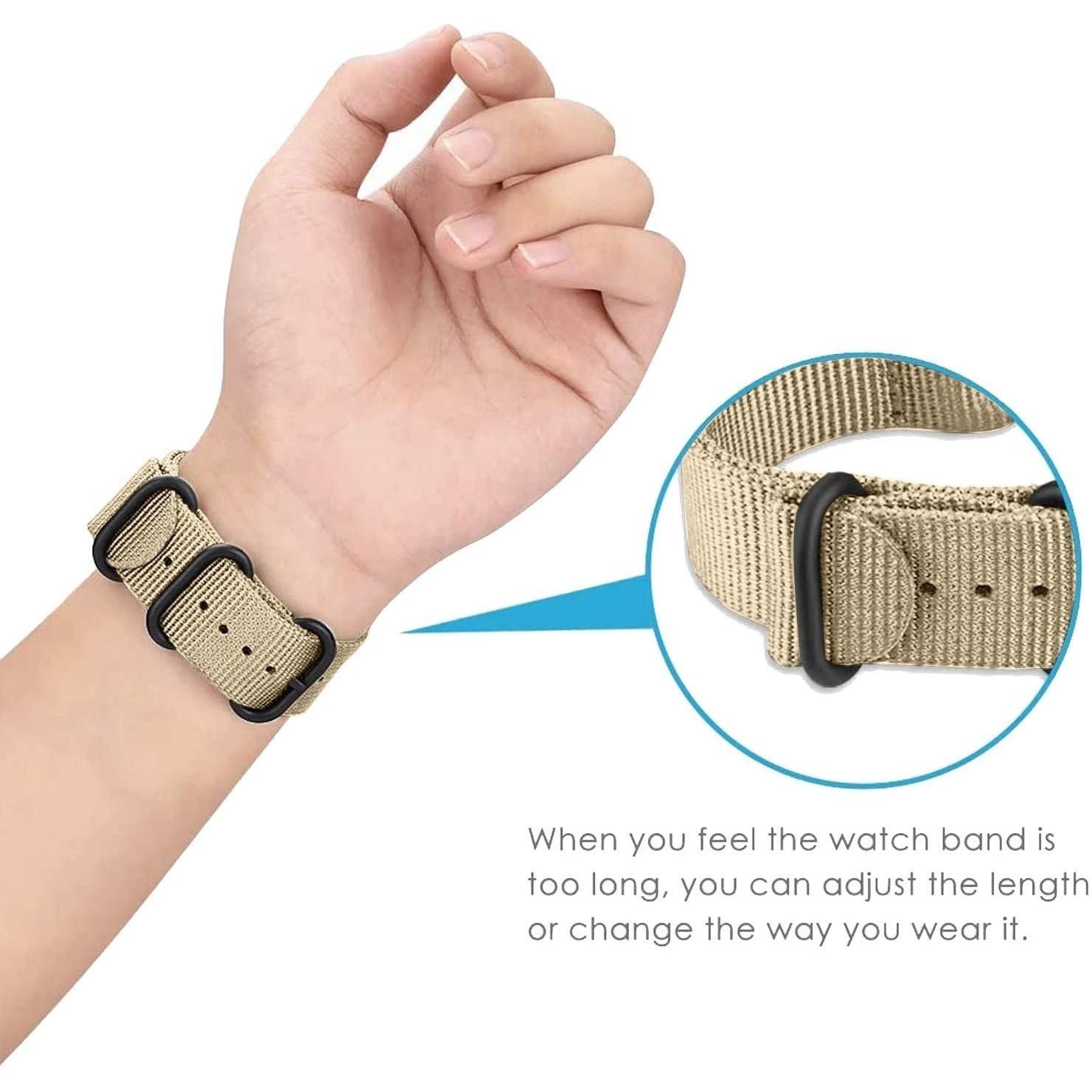 Thumbnail - Strap-it Armband (Nylon), Uhrenarmband, Braun