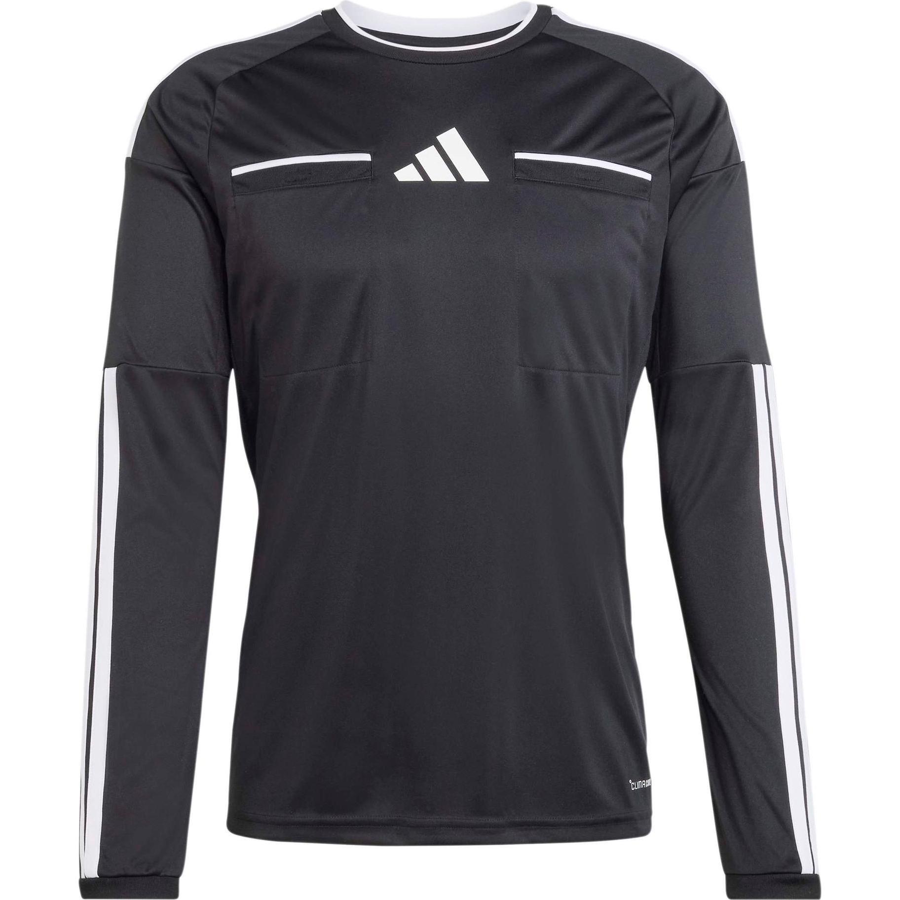 Adidas, Maglietta sportiva, Ref 26 Jsy Ls - black (S), Bianco, Nero, S