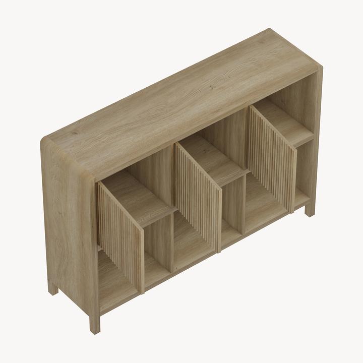 Image du produit En.Casa Sideboard Lukkodso 77x110x30 cm Eicheoptik rustikal (110 x 30 x 76.50 cm)