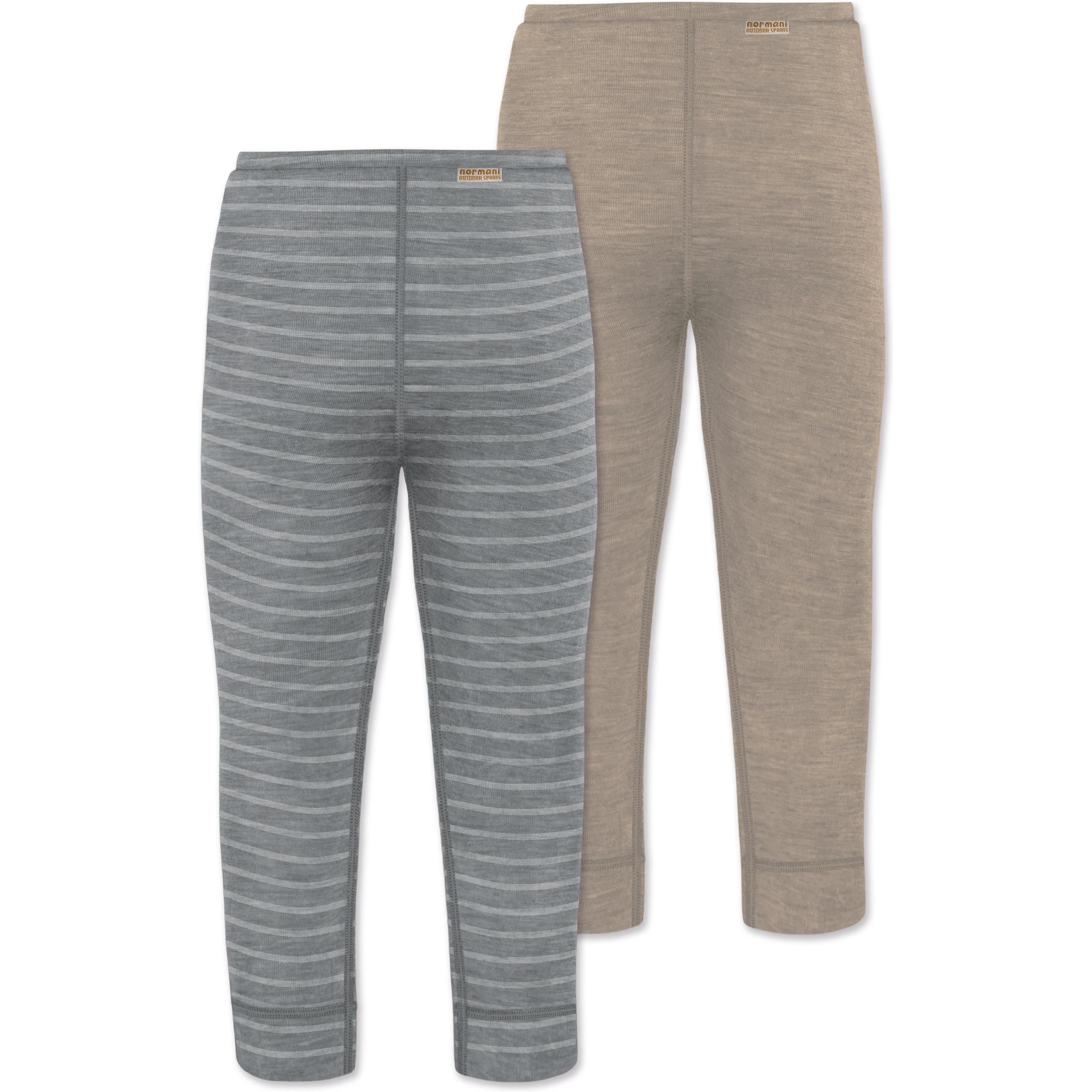 Thumbnail - Normani, Herren, Hosen, 2er Pack Baby Merino Hose „Tutira" - 9507, Grau, (62)