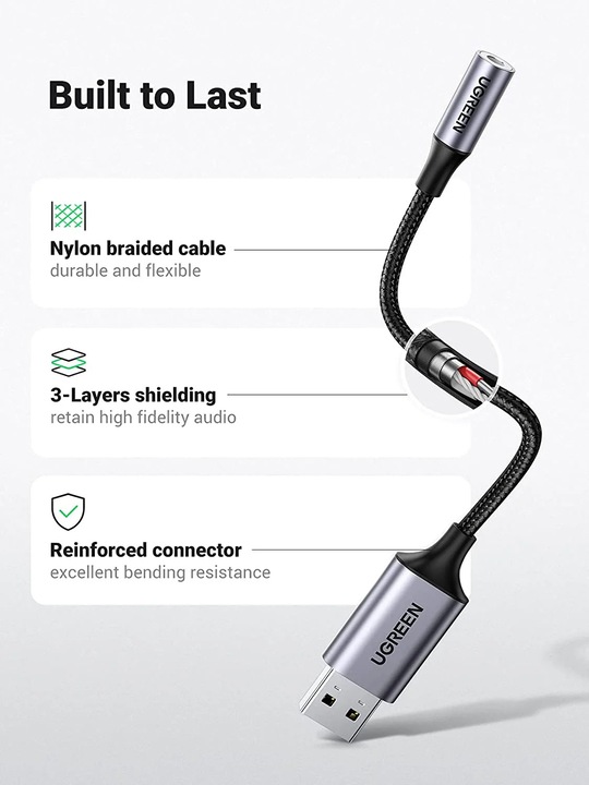 Produktbild Ugreen CM477 (Klinkenadapter)