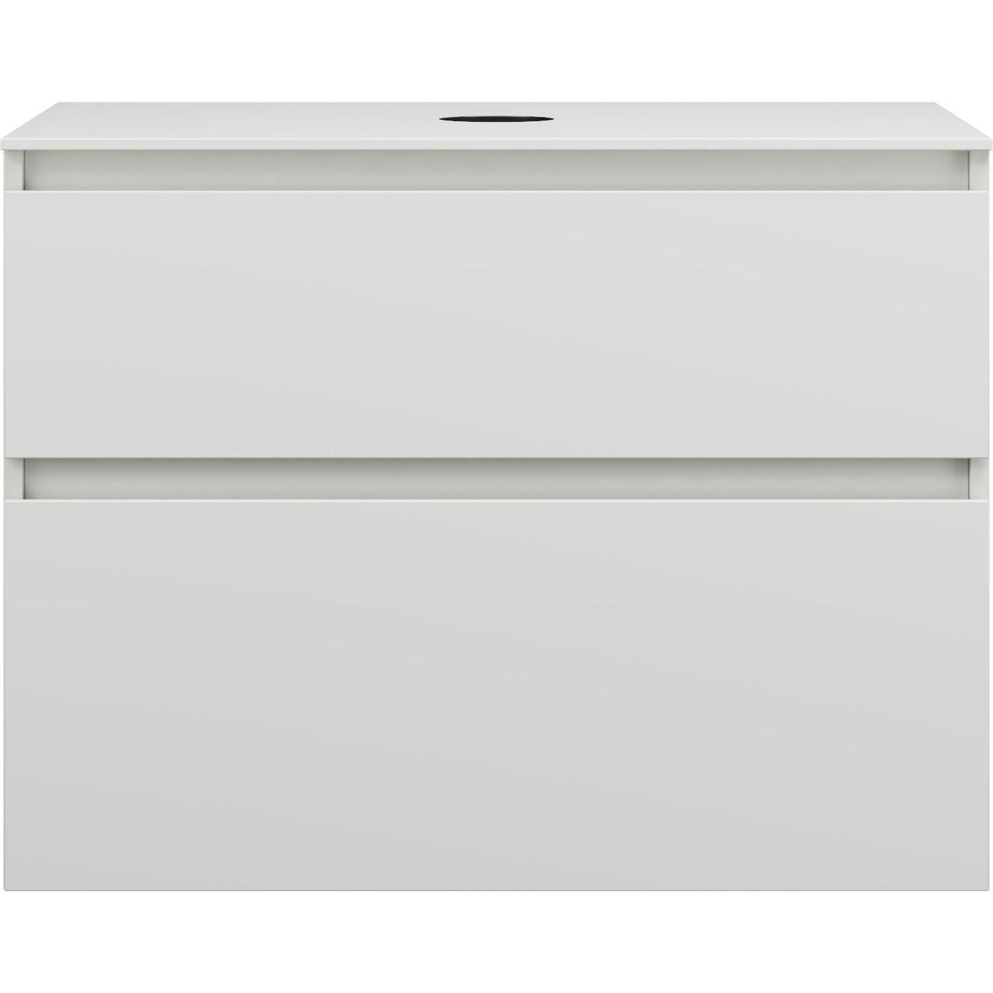 burgbad, Waschtischkonsole, Lin20 Waschtischunterschrank inklusive Konsolenplatte, 2 Auszüge, Tiefe 552, 802x552x661mm