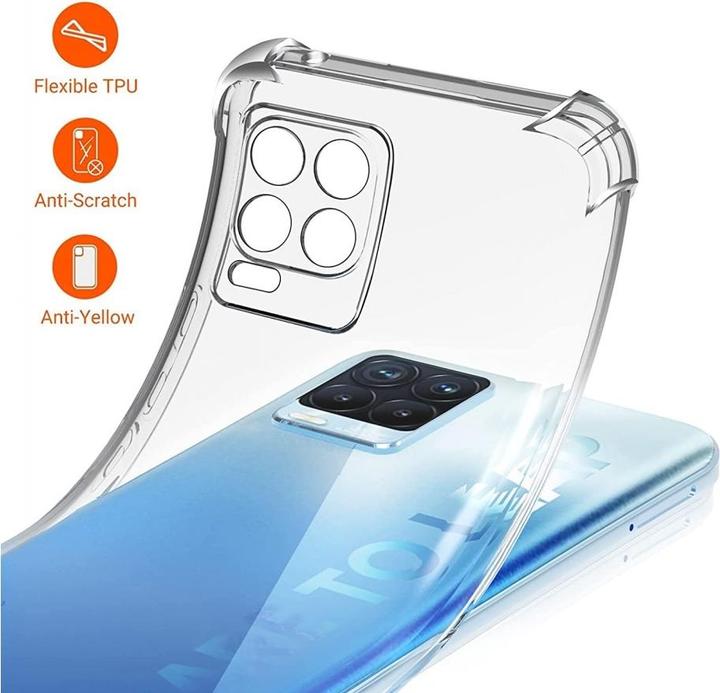 Produktbild Screenguard Realme 8 Hülle Crystal Soft Airbag Bumper (realme 8)