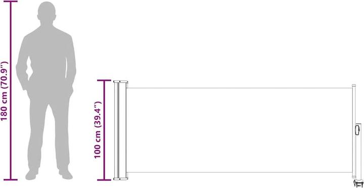 Produktbild vidaXL Seitenmarkise (3 m)