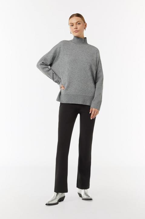 Image du produit Comma Strickpullover Strickpullover mit Stehkragen und Rippdetail (S)