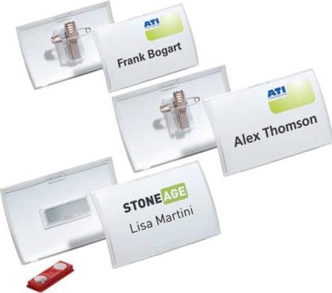 Produktbild Durable Namensschild m. Kombiklemme 54x90mm