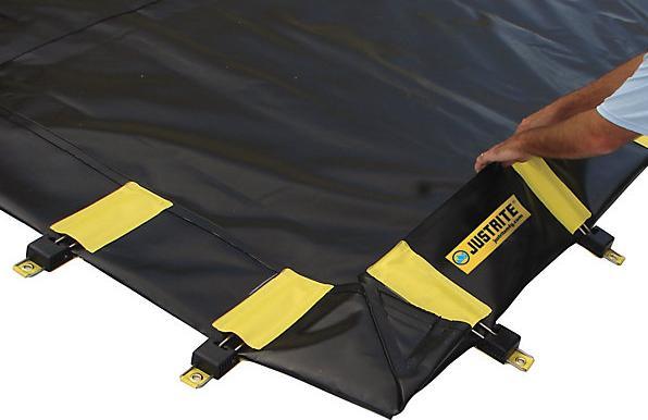 Actual product image Justrite QuickBerm® Plus folding tray