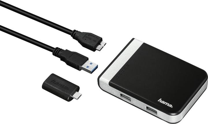 Produktbild Hama USB 3.1 Hub/Card Reader incl. USB-C (USB 3.0)