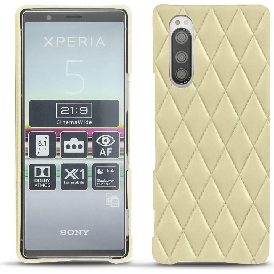 Noreve Lederschutzhülle (Sony Xperia 5), Smartphone Hülle, Beige