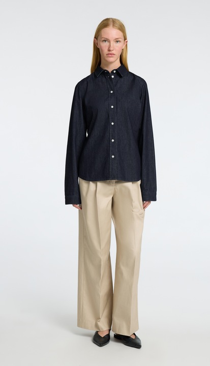 Immagine prodotto Selected Femme Camicia in denim a maniche lunghe aderente al corpo (38)
