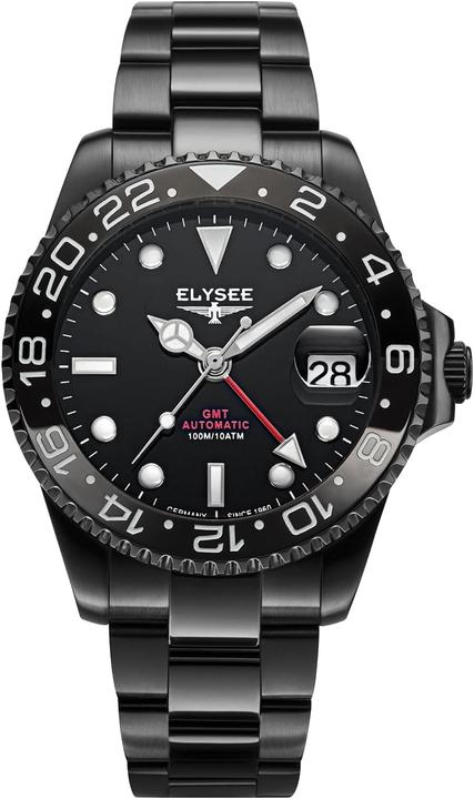 Elysee Automatic GMT Watch with Dual Time Zones and Sapphire Crystal (40.50 mm)