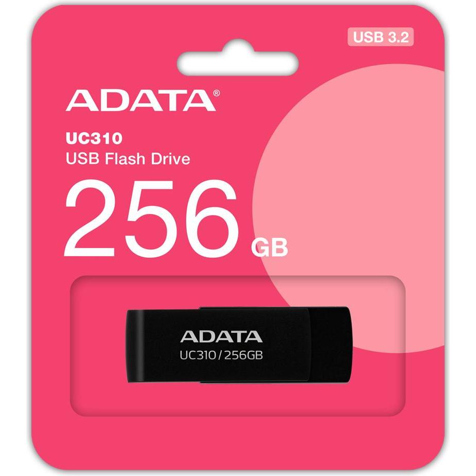 Thumbnail - Adata UC310 256GB (schwarz, USB-A 3.2 Gen 1) (256 GB, USB-A), USB Stick, Schwarz