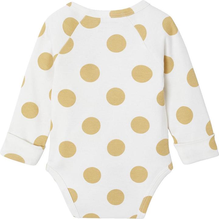 Actual product image Vertbaudet Bio-Kollektion: 5er-Pack mitwachsende Baby Wickelbodys mit Tupfen (68)