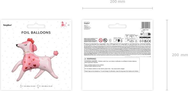 Actual product image Partydeco Foil Balloon Poodle - empty (1x)