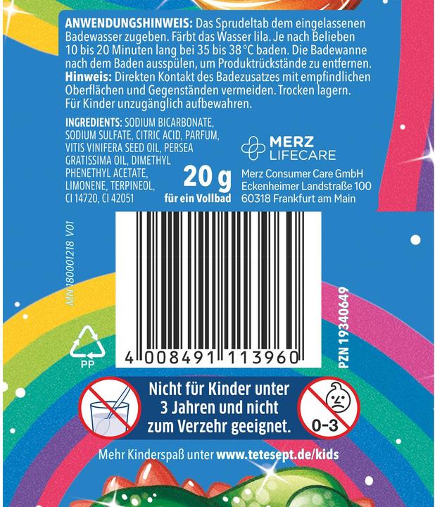 Actual product image Tetesept Badesp.Sprud.Regenbog.20g (Bath salts)