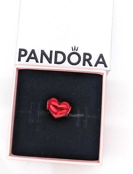 Immagine prodotto Pandora Ciondolo a cuore rosso metallizzato (Argento 925, Smalto)