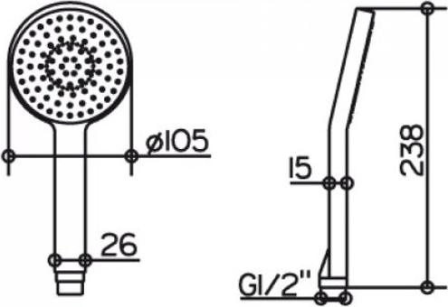 Actual product image Keuco Hand shower EDITION 11 normal spray ni gebü (1 Beam types, 12 l/min)