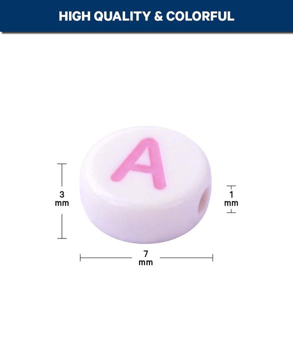 Actual product image I Am Creative Schmuckperlen – Buchstaben rund