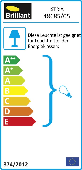 Energie-Label Brilliant Istria (E27, IP23)