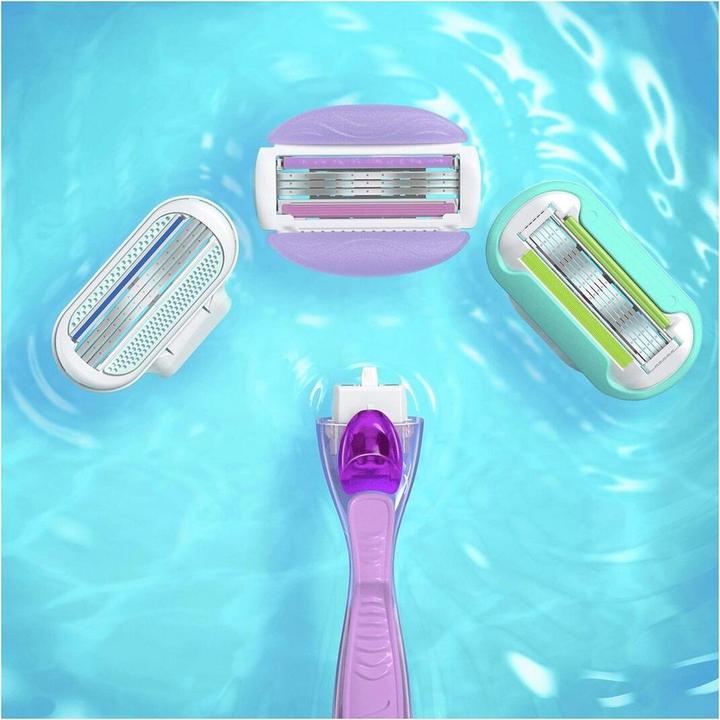 Actual product image Venus Optic Gillette Comfortglide Breeze Razor 1 Handle 2 Blade Refills 3 Blades Gentle Shaving