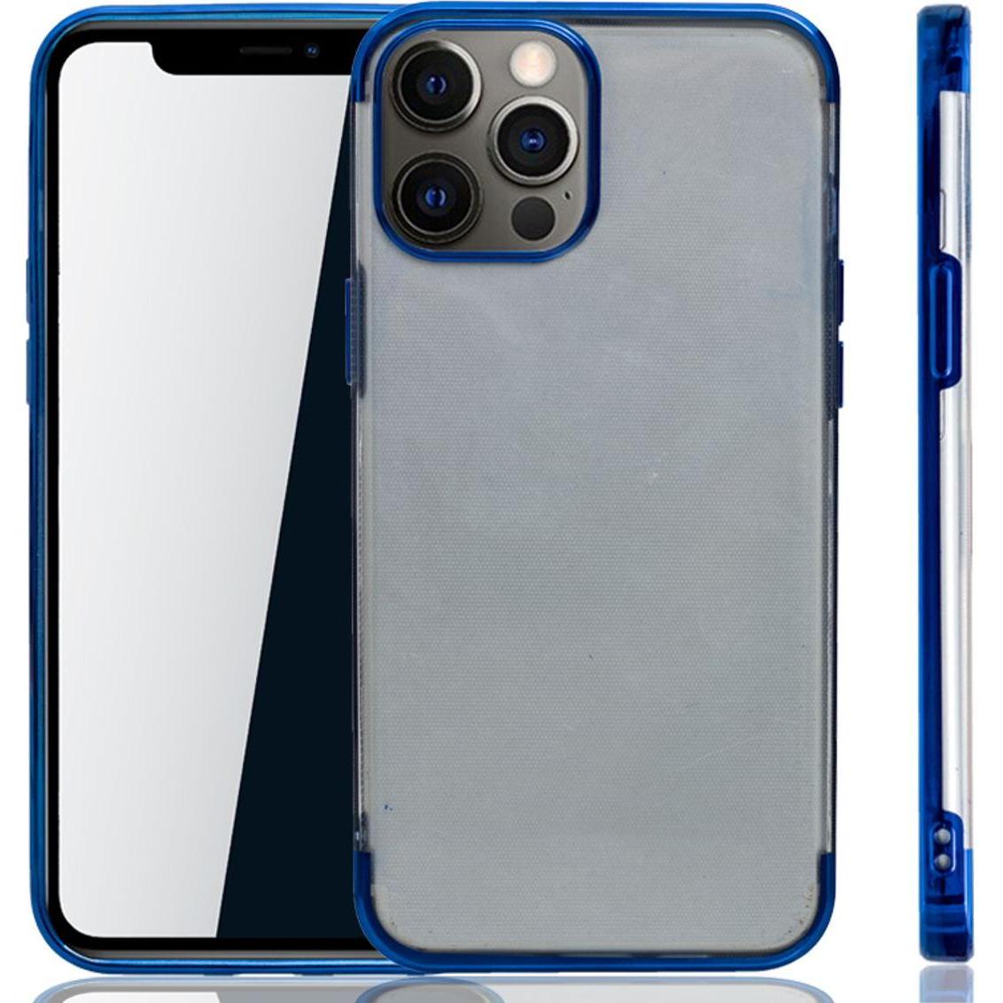 König Design Apple iPhone 12 / 12 Pro Hülle Case Handy Cover Schutz Tasche Schutzhülle Etuis Blau (Realme 12 Pro+, Apple...