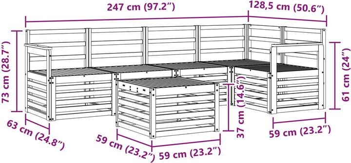 Produktbild vidaXL Outdoor-Sofa