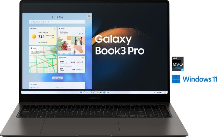 Actual product image Samsung Galaxy Book3 Pro (16", Intel Core i7-1360P, 16 GB, 512 GB, DE)