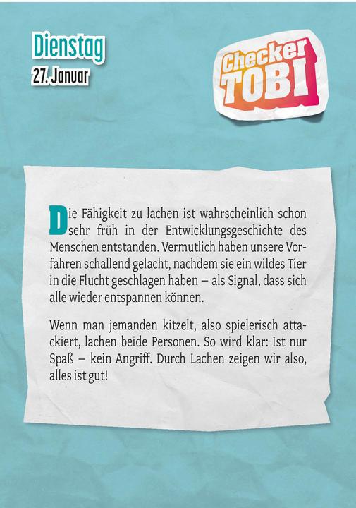 Produktbild Checker Tobi 2026: Tagesabreisskalender mit über 300 spannenden Checks zum Aufstellen oder Aufhängen (11 x 15 cm, Deutsch)
