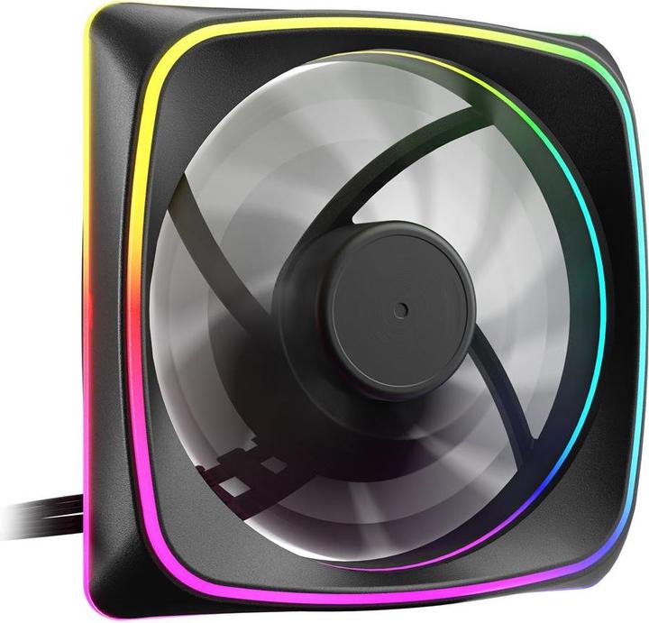 Actual product image Sharkoon SHARK Lights RGB PWM (black) (120 mm, 1x)