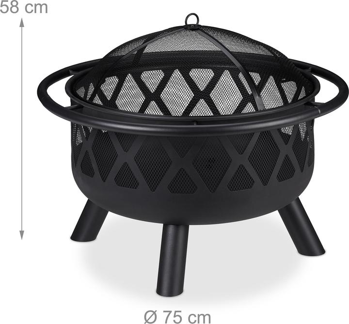 Produktbild Relaxdays Feuerschale (75 cm)