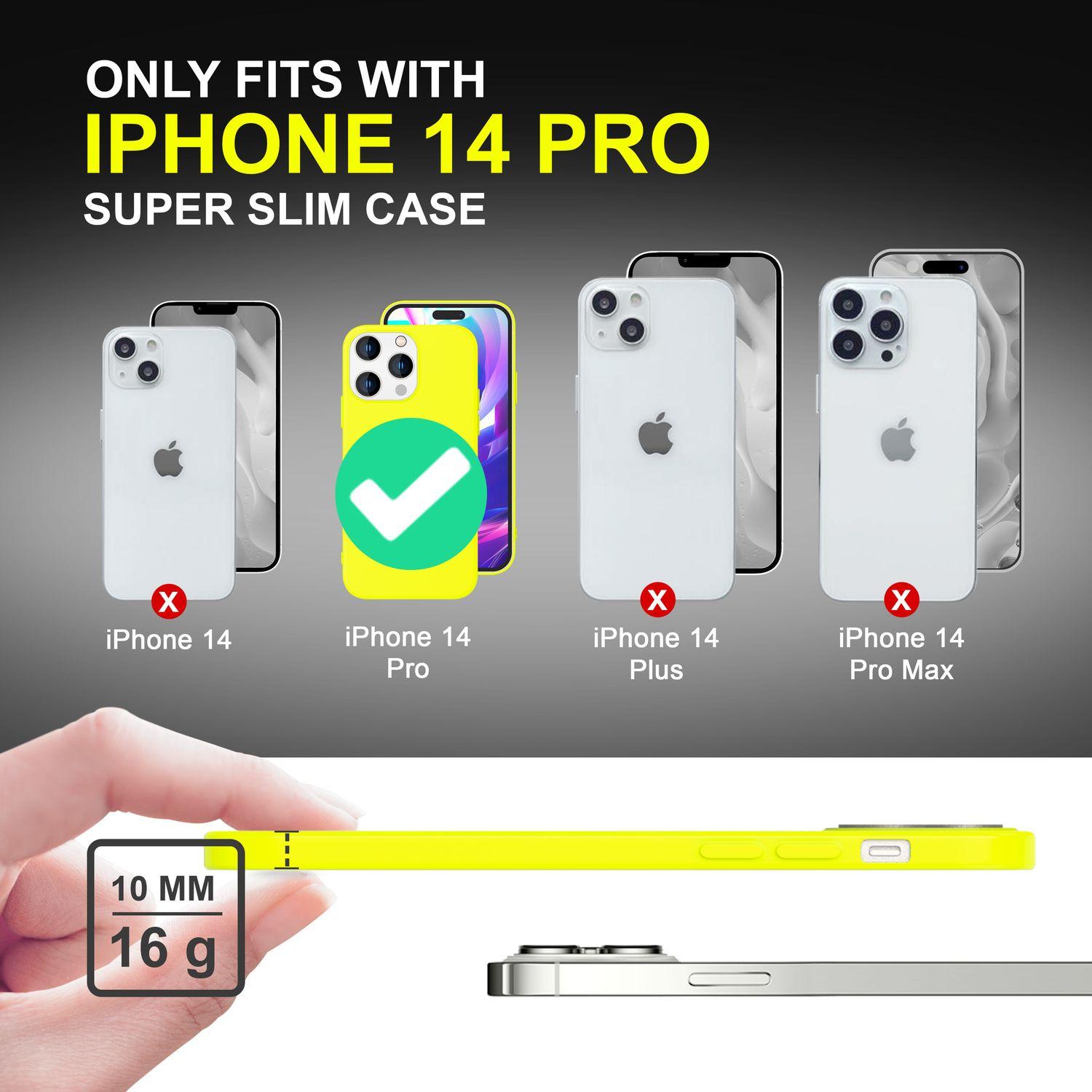 Thumbnail - Nalia Neon Silikon Hülle (Apple iPhone 14 Pro), Smartphone Hülle, Gelb